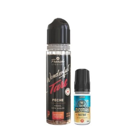Pêche 0mg 50ml + 1 Booster Nicomax 20mg - Wonderful Tart by Le French Liquide – Image 3