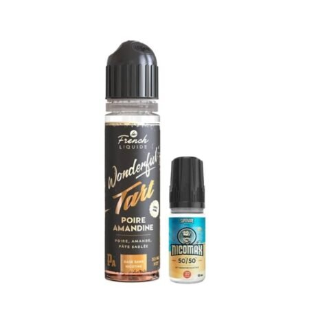 Poire Amandine 0mg 50ml + 1 Booster Nicomax 20mg - Wonderful Tart by Le French Liquide – Image 2
