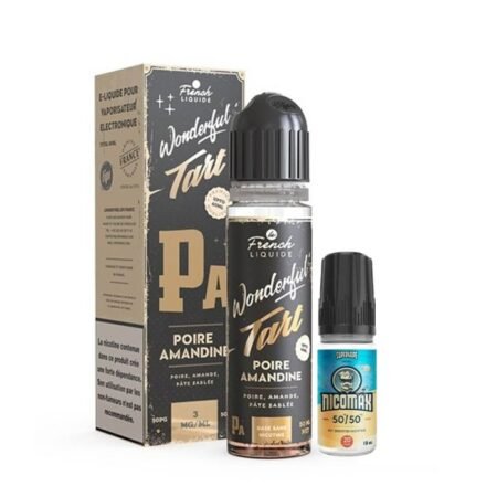 Poire Amandine 0mg 50ml + 1 Booster Nicomax 20mg - Wonderful Tart by Le French Liquide – Image 3