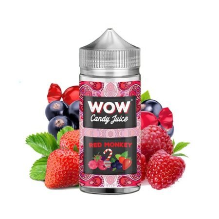 Red Monkey 0mg 100ml - WOW by Candy Juice – Image 2