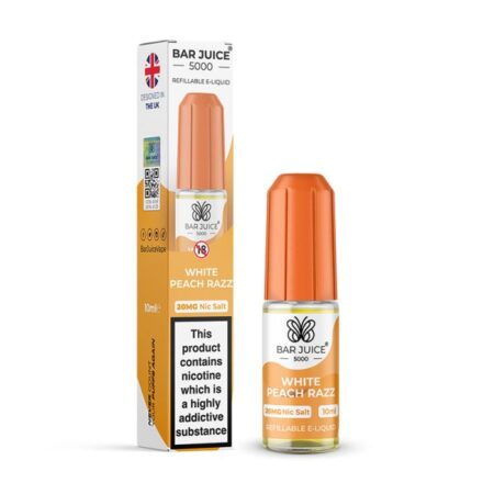 White Peach Razz Nic Salts 20mg 10ml - Bar Juice 5000 – Image 2